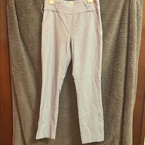 Striped High-Waisted Pants